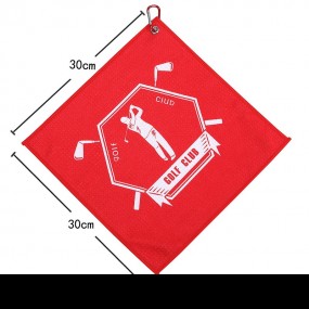 Reklame golfhåndklæde med tryk – mikrofiber med vaffels...